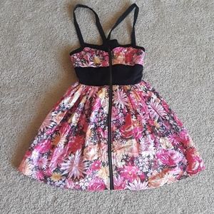 Flower full mini dress with petticoat